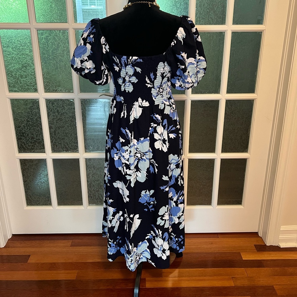 Floral Balloon Sleeve Maxi Dress Sz M - pre ❤️ - Picture 4 of 6